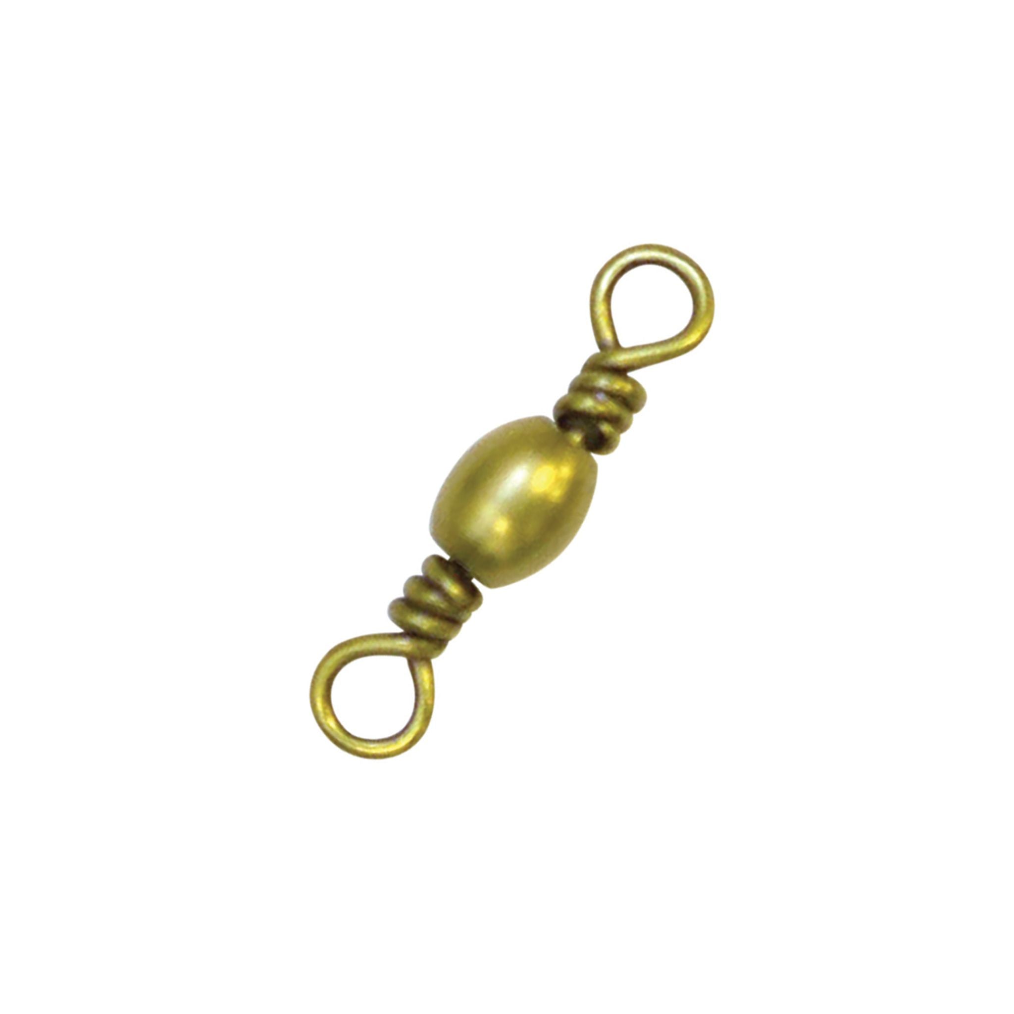 Eagle Claw 01141-001 Brass Barrel Swivel with Safety Snap - Size 1