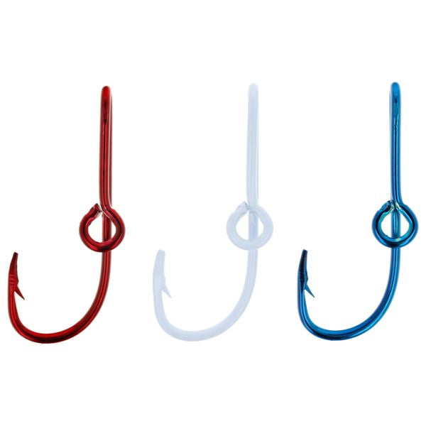 blue fishing hooks Eagle Claw Hat Hooks, Red White Blue