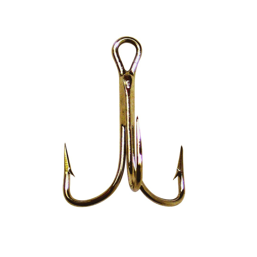 Eagle Claw 2X Regular Shank, Straight Point Trebles Hooks