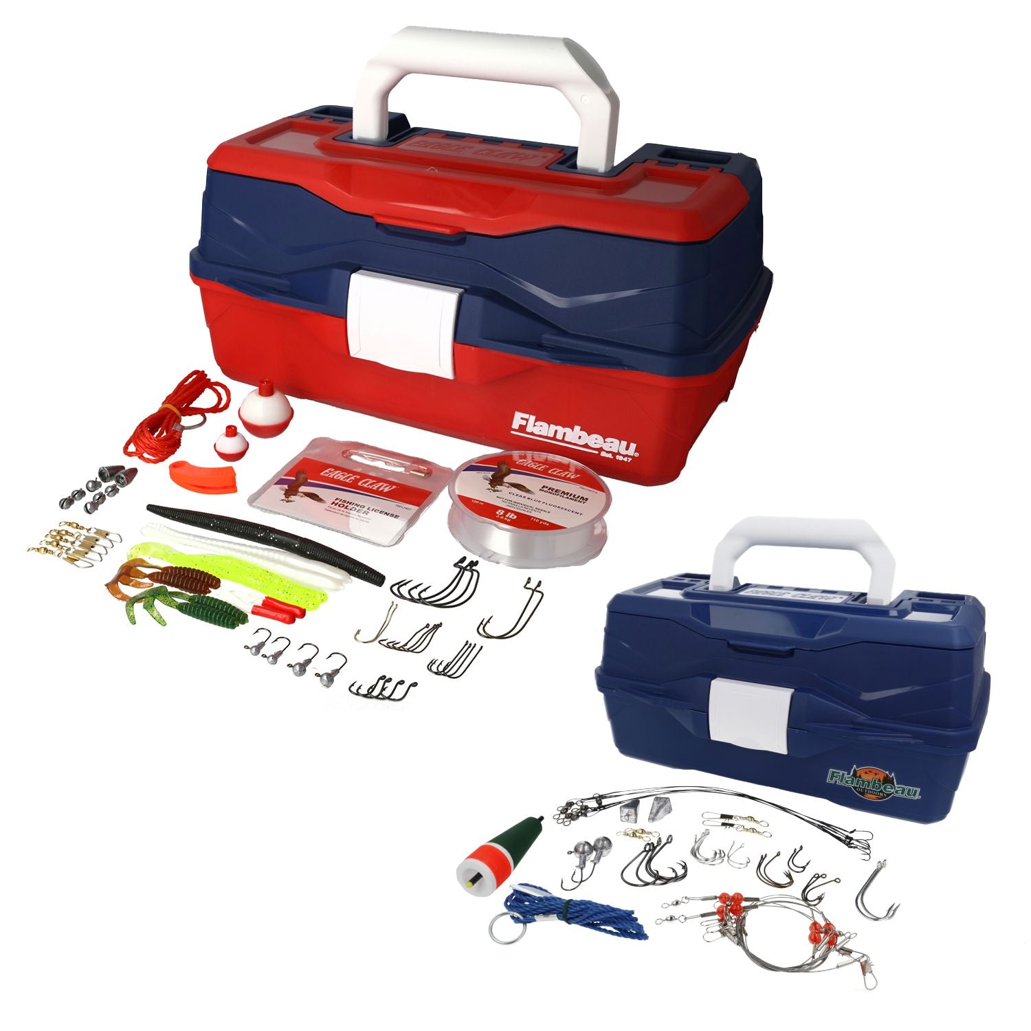 Eagle Claw Go Fish Tackle Box Kit Hooks