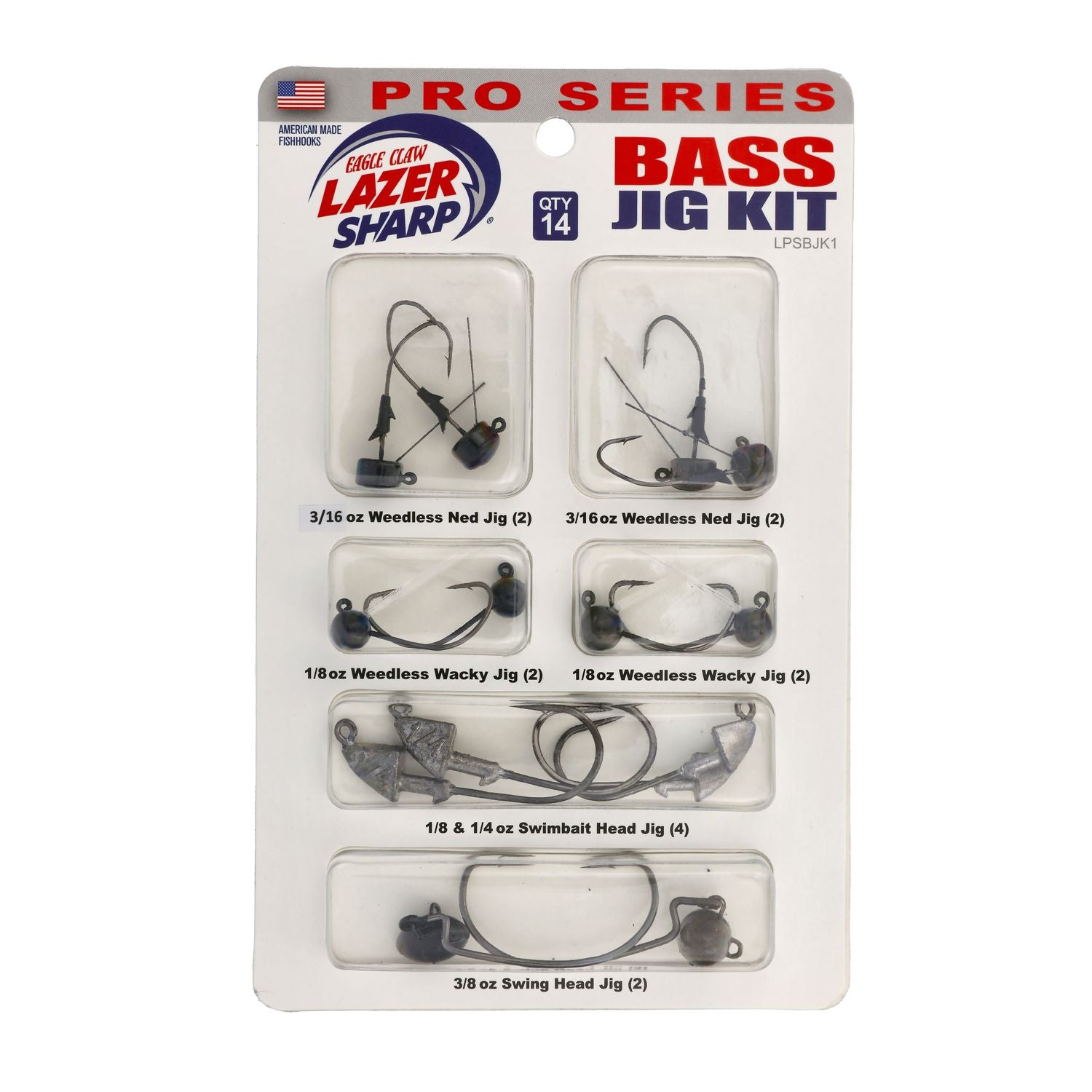 Lazer Sharp Pro Series Avid Kit, Bass Jigs Hooks