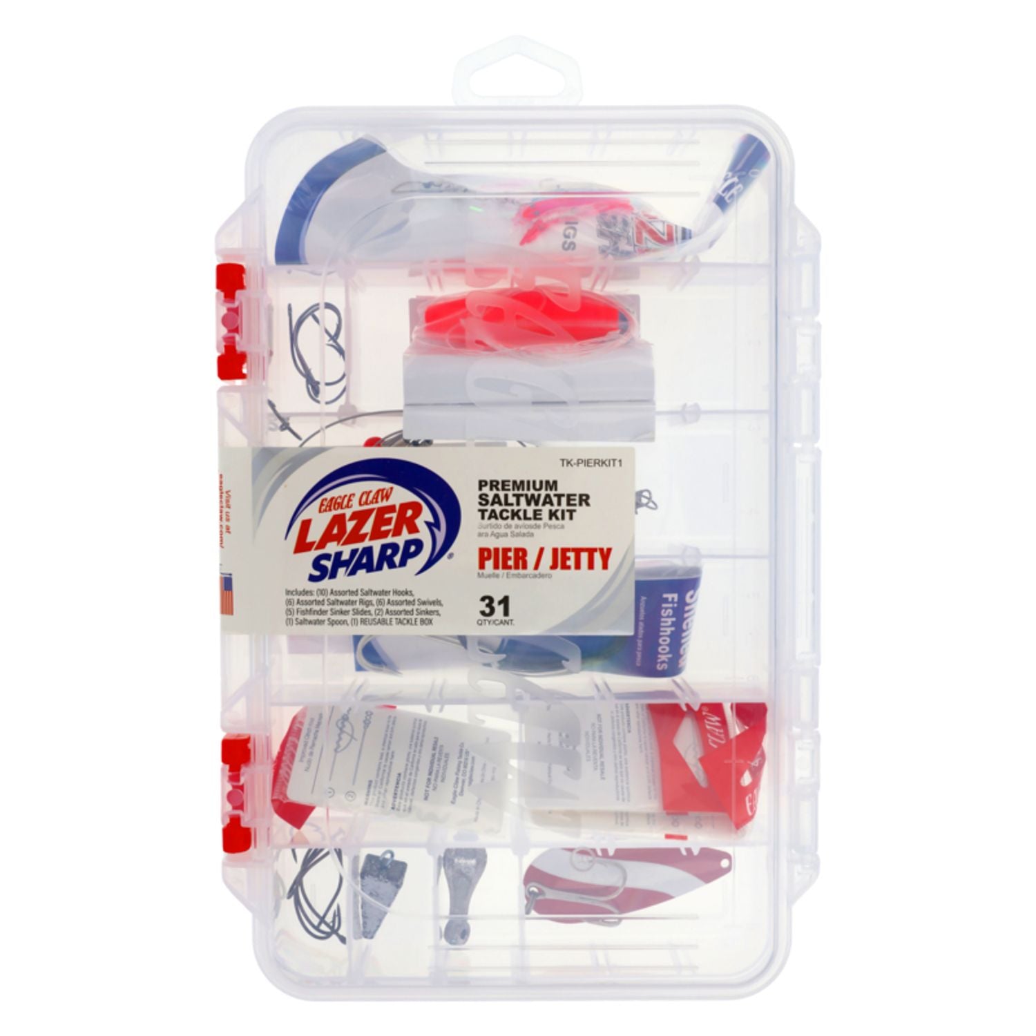 complete saltwater tackle box kit Lazer Sharp Pier/Jetty Saltwater Tackle Kit – Eagle Claw