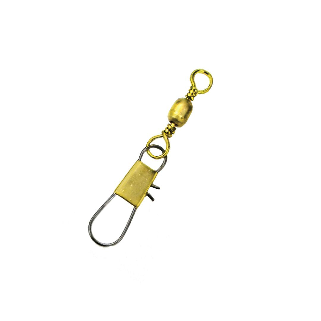 Eagle Claw Barrel Swivel with Interlock Snap, Brass, Standard Pack, 1