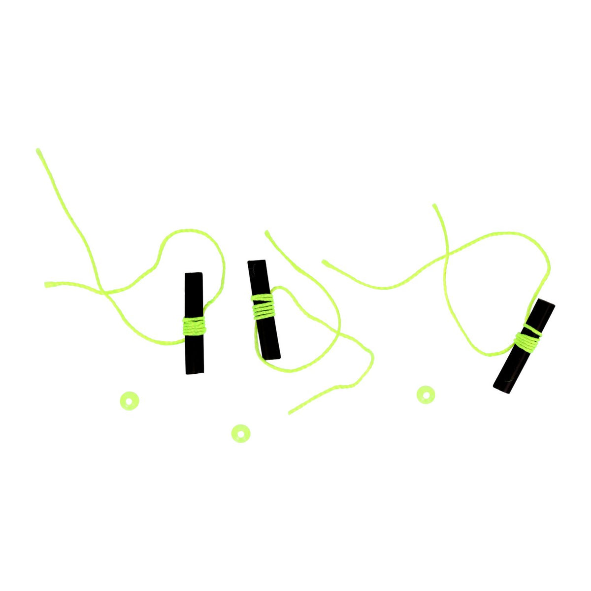 Eagle Claw String Bobber Stop with Beads, Chartreuse, Value Pack