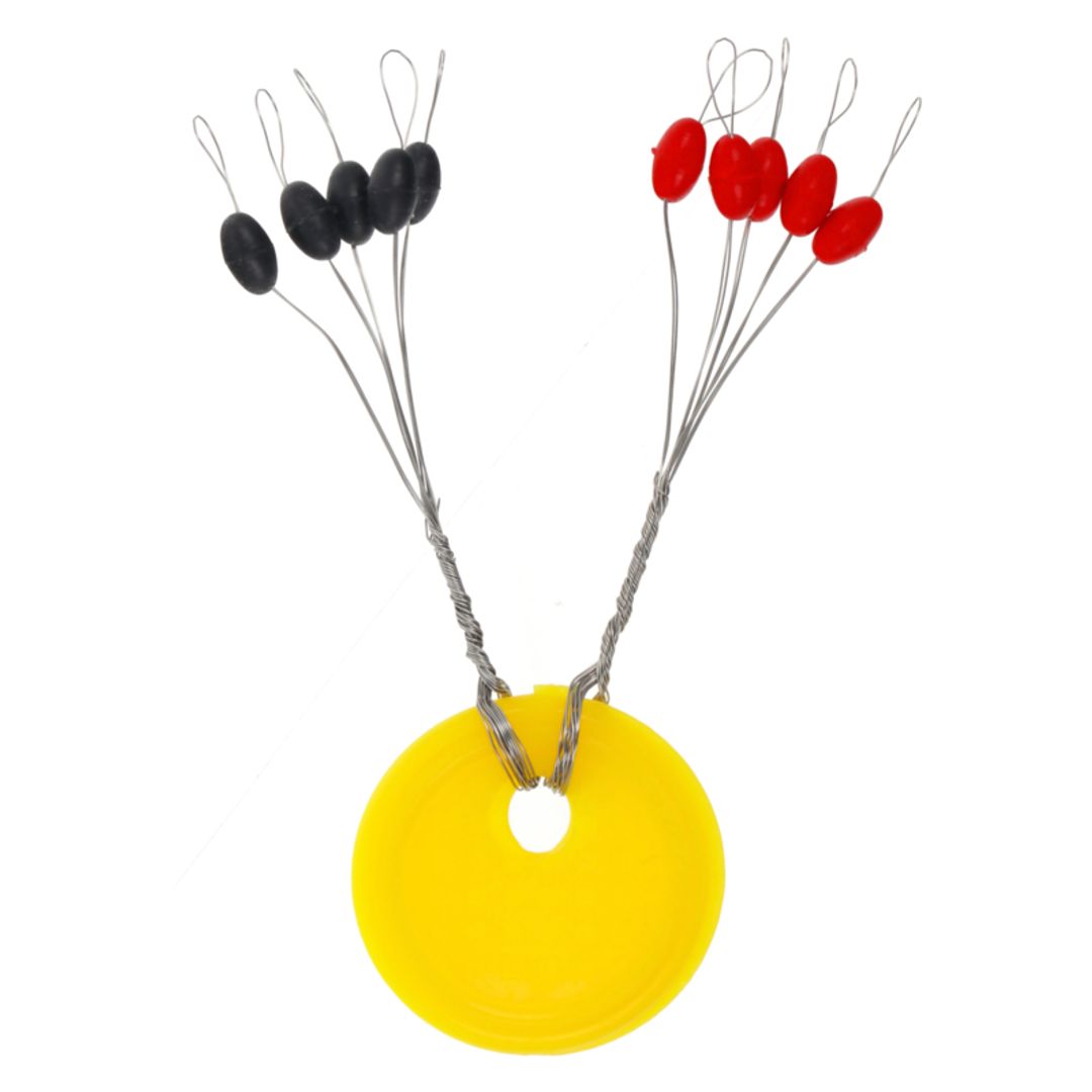 Eagle Claw Rubber Bobber Stop, Red/Black, 8-12 lb.
