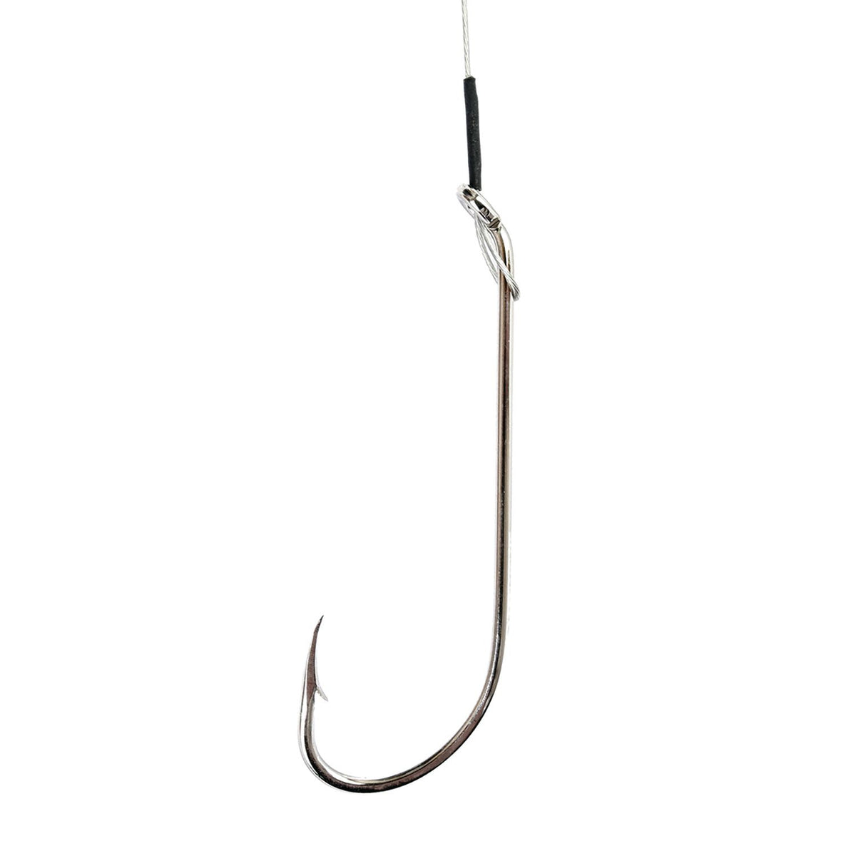 Eagle Claw 2X Long Plain Shank Nylawire Snell, 6" Leader, 2/0
