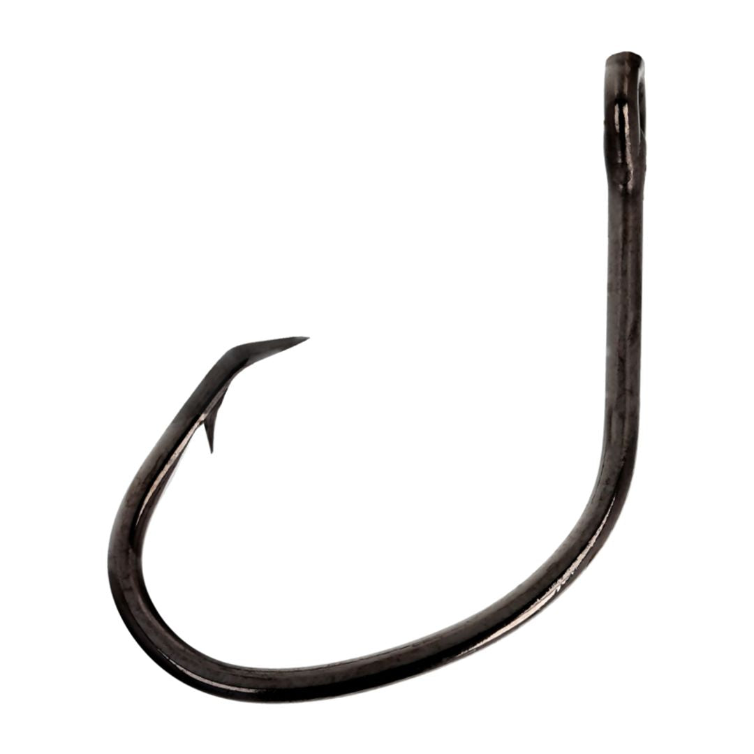 Lazer Sharp Non-Offset Lancet Circle Hook, Platinum Black, 100 Pack, 9/0