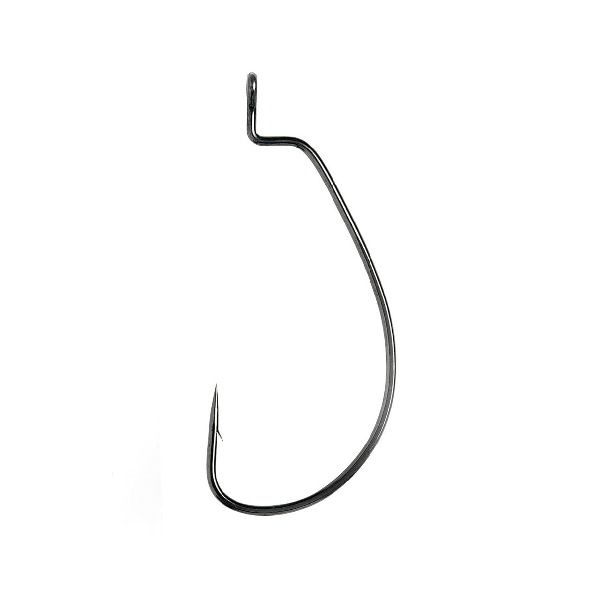 Lazer Sharp Pro Series Extra Wide Gap Worm Hook, Platinum Black, 5/0