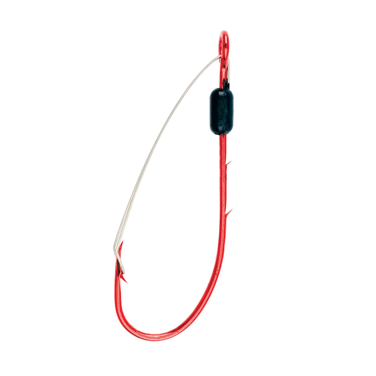 Lazer Sharp Red Weedless Non-Offset Baitholder Hook, 6