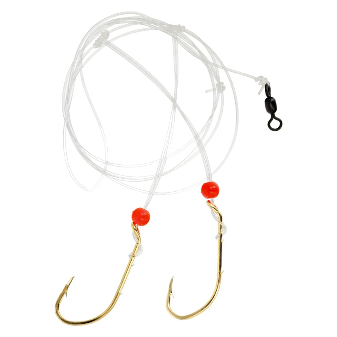 Lazer Sharp Sea Bass Hi-Lo Rig, 32" Leader, Gold Baitholder, 4/0
