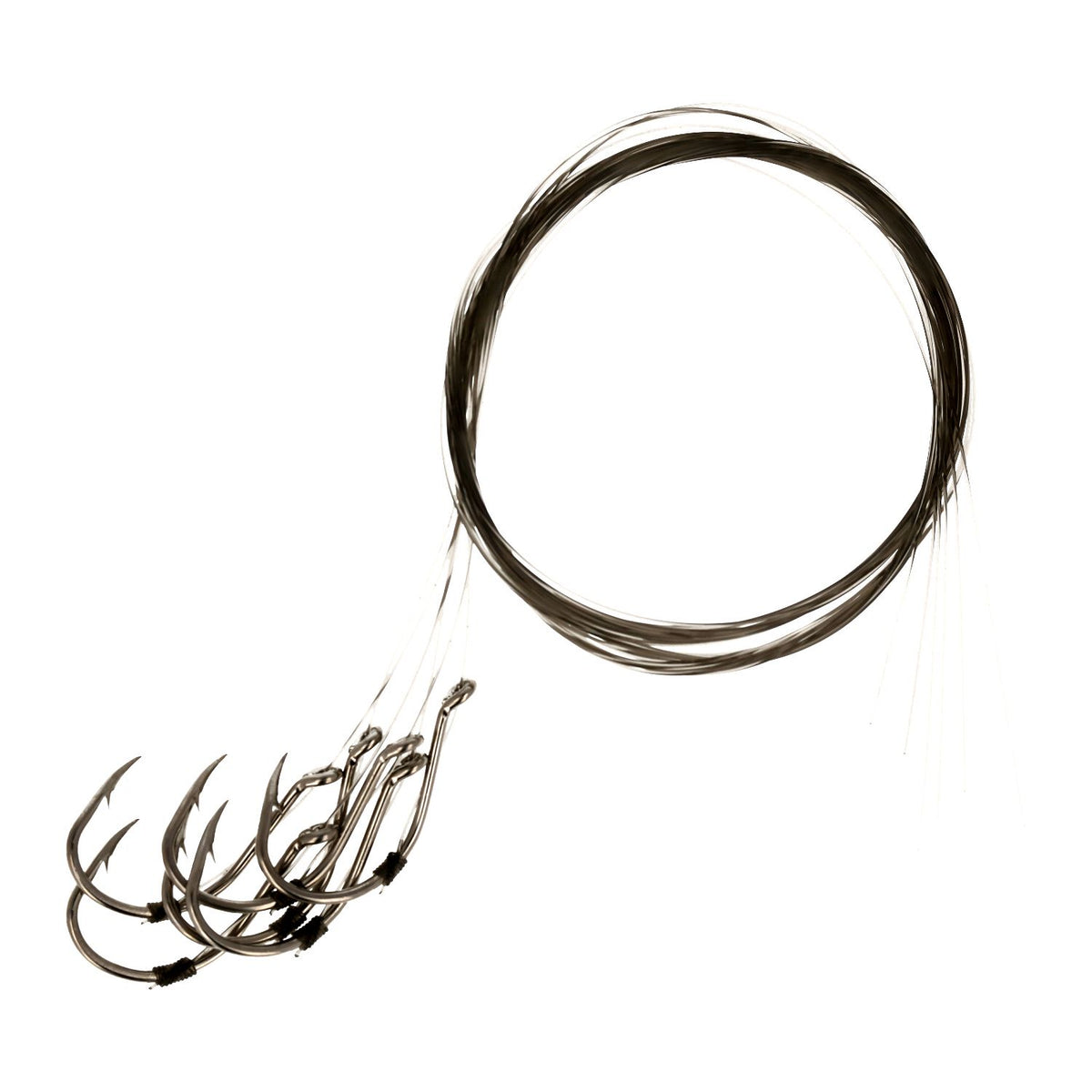Lazer Sharp Steelhead Octopus Snells, 8lb Leader, Size 8 Nickel Hook