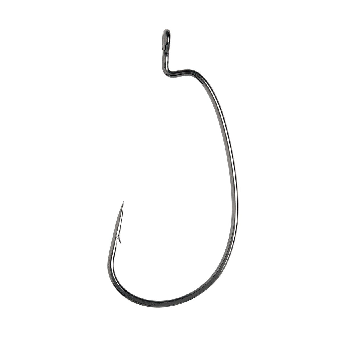 Lazer Sharp Extra Wide Gap Worm Hook, Platinum Black, Standard Pack, 2/0