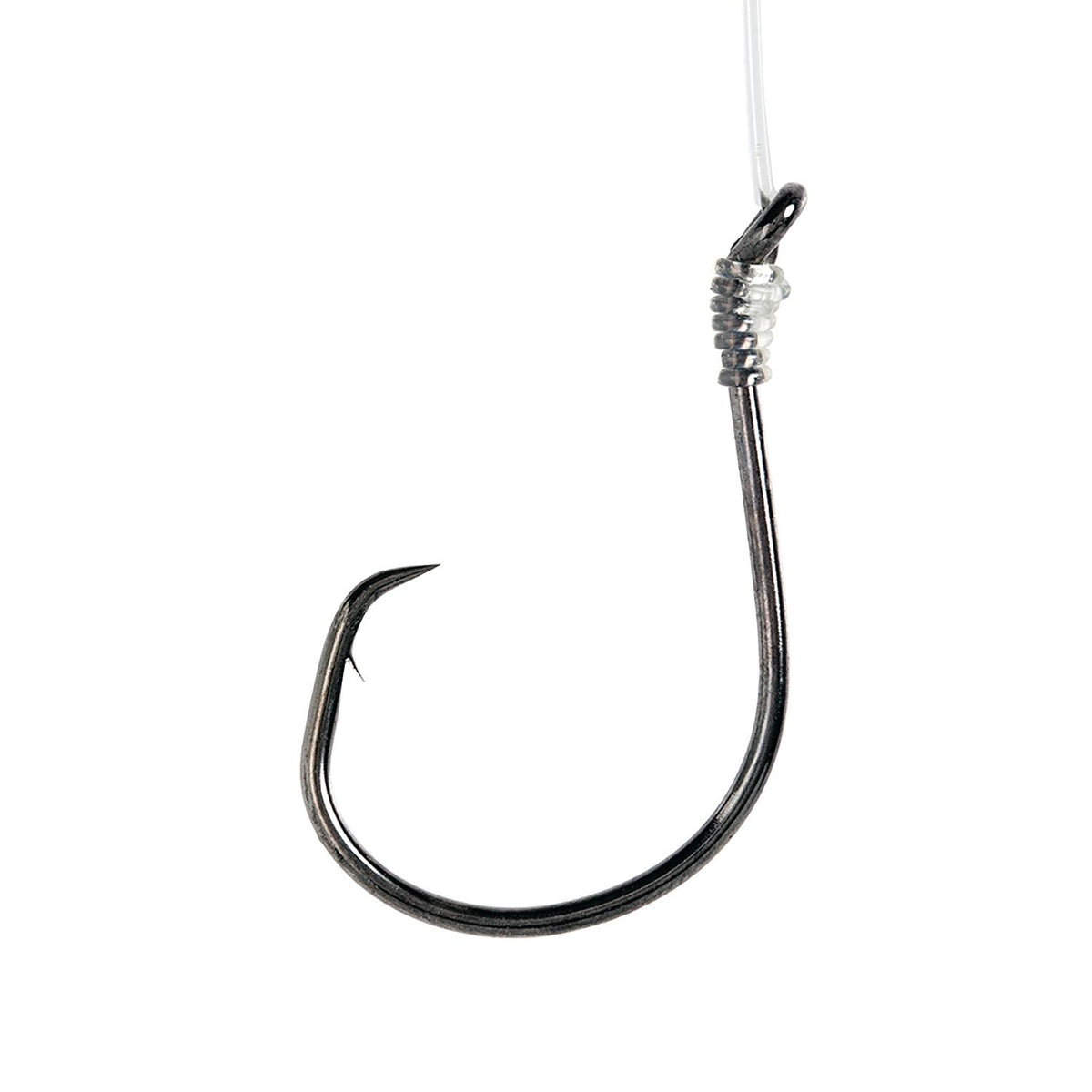 Lazer Sharp Circle Sea Snell, 18" Monofilament Leader, Platinum Black, 8/0
