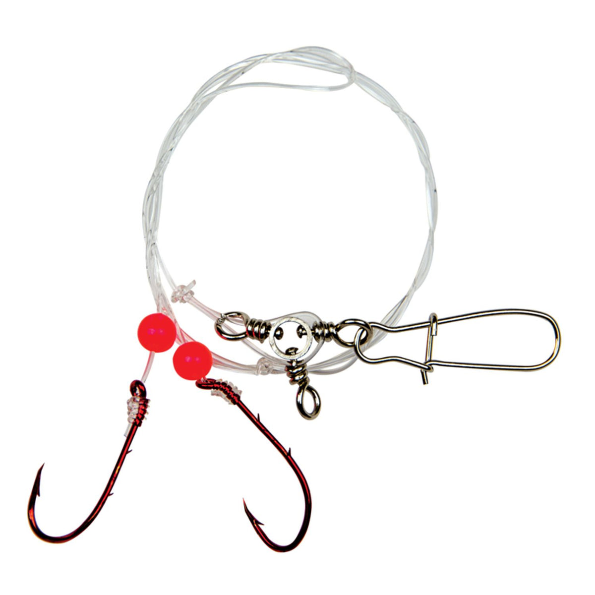 Lazer Sharp Porgy Double Hook Rig, Red Size 2