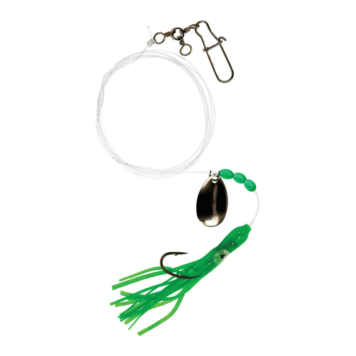 Lazer Fluke Spinner Green/Glitter