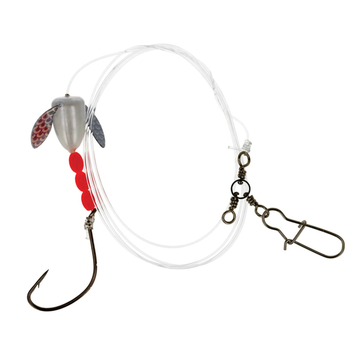 Lazer Sharp Fluke Bead Pearl/Silver Spin Float