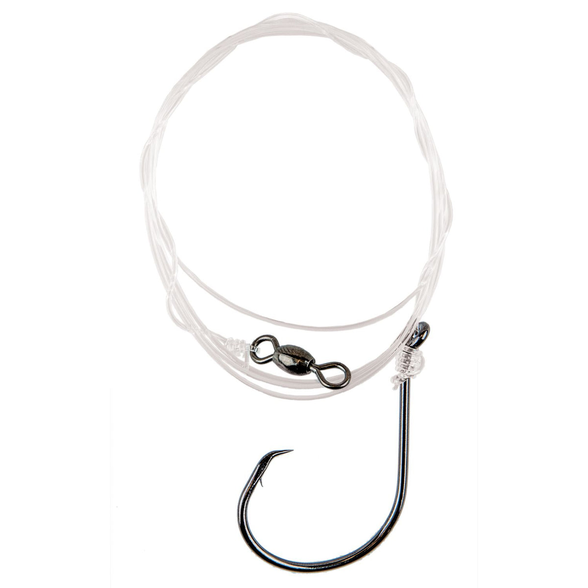 Lazer Sharp Striped Bass Fishfinder Circle Hook Rig, 42" Monofilament Leader, Platinum Black, 7/0