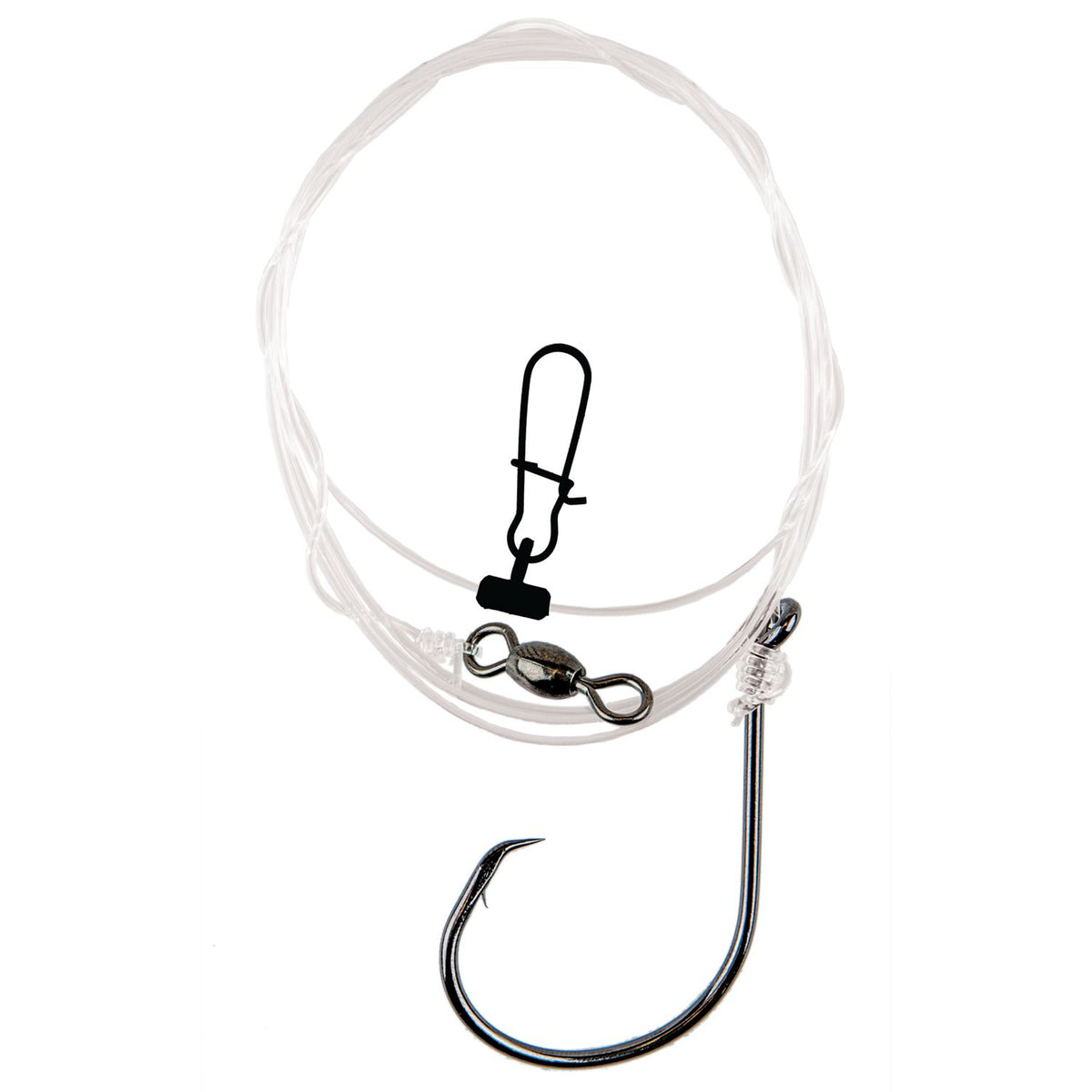 Lazer Sharp Circle Hook Striped Bass Rig Platinum Black Hook