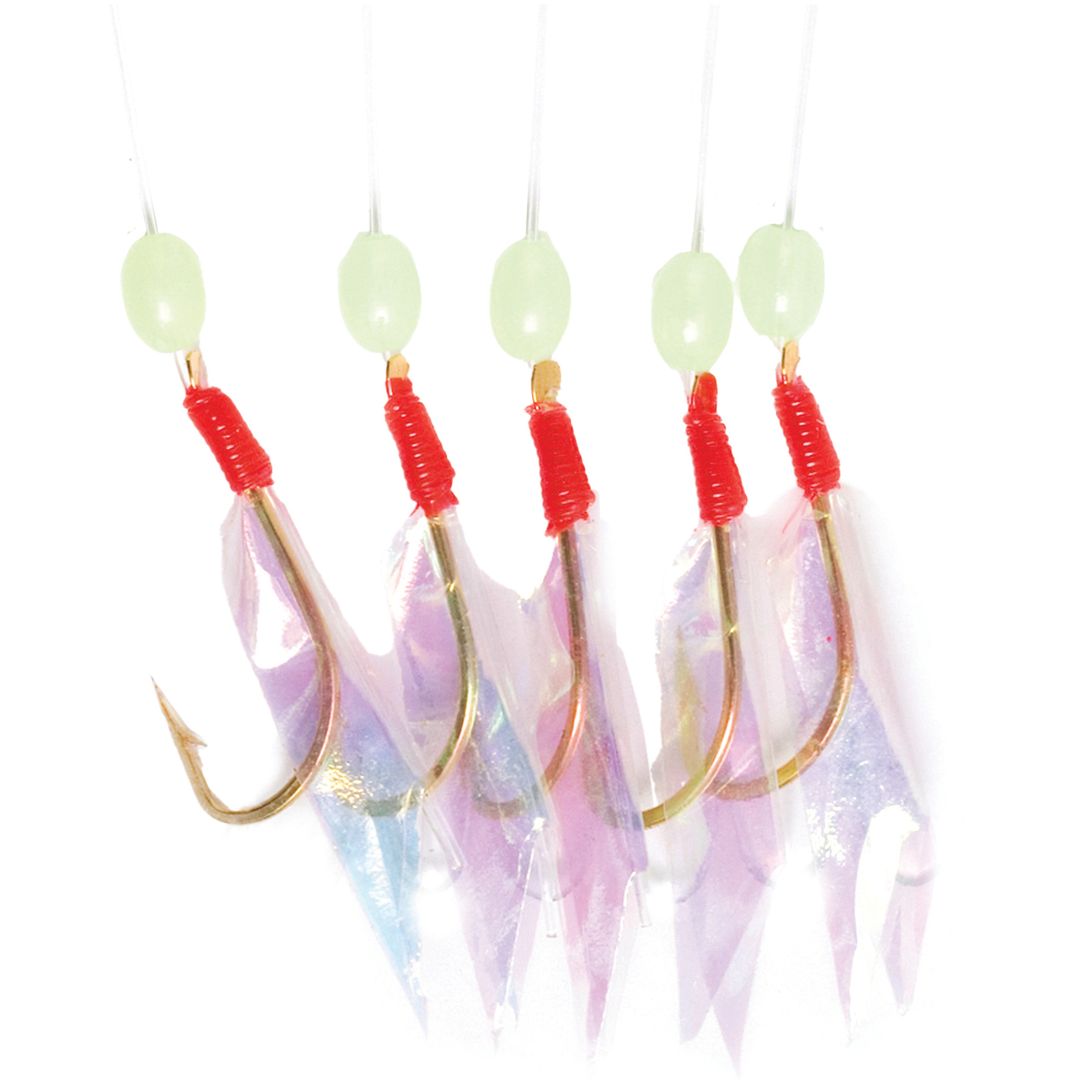 Lazer Sharp Sabiki Rig, Uretthane, Aurora Wings, Value Pack, 6