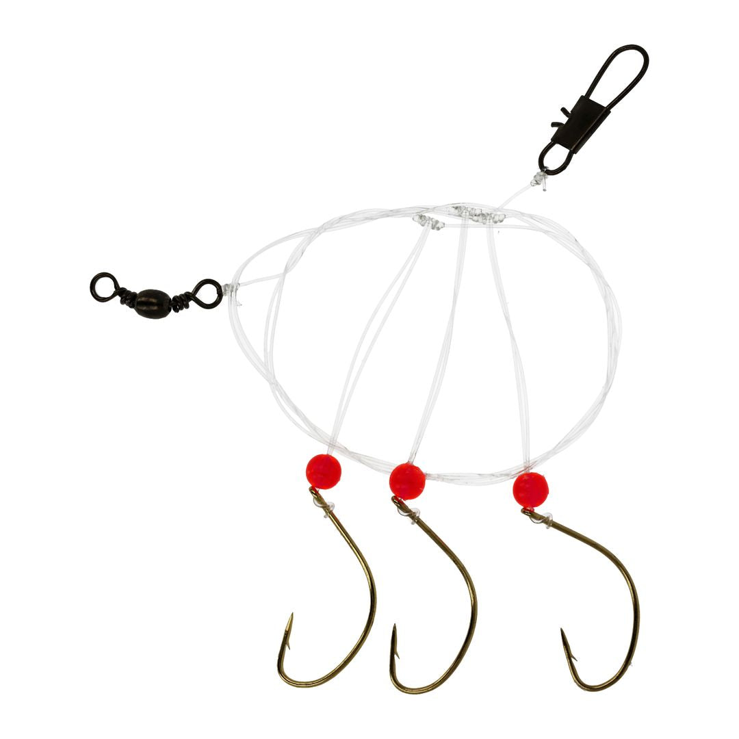 Lazer Sharp Triple Hook Pompano Rig – Eagle Claw Lazer Sharp Triple Hook Pompano Rig – Eagle Claw