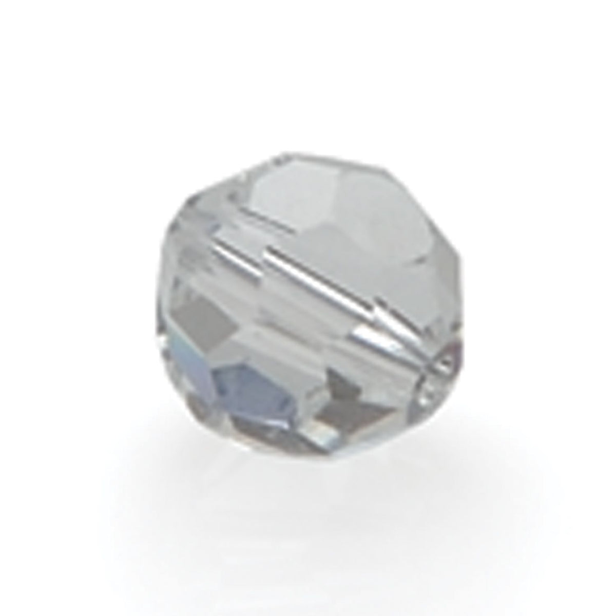 Lazer Sharp Faceted Glass Beads, Clear, 8 mm.