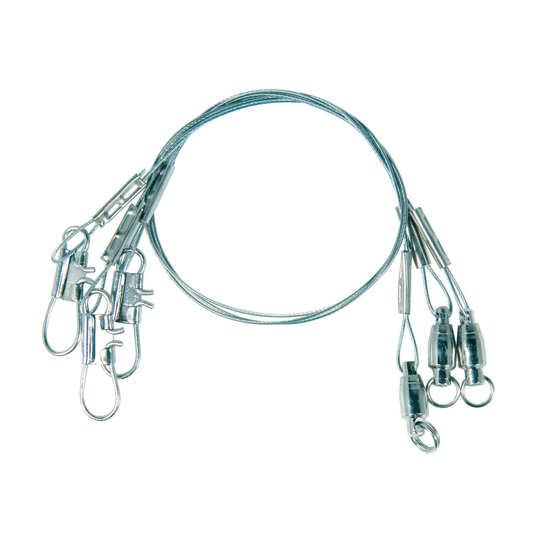 Eagle Claw Steel Leader with Ball Bearing Swivel, 12", 20 lb.