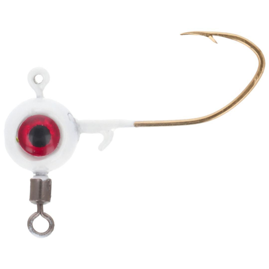 Eagle Claw Ladder Jigs with Powerlight Swivel, 1/32 oz., White