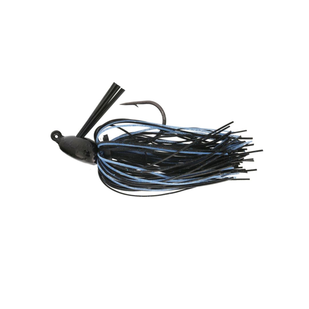 Lazer Sharp Tin Bass Jig, 1/2 oz., Black/Blue