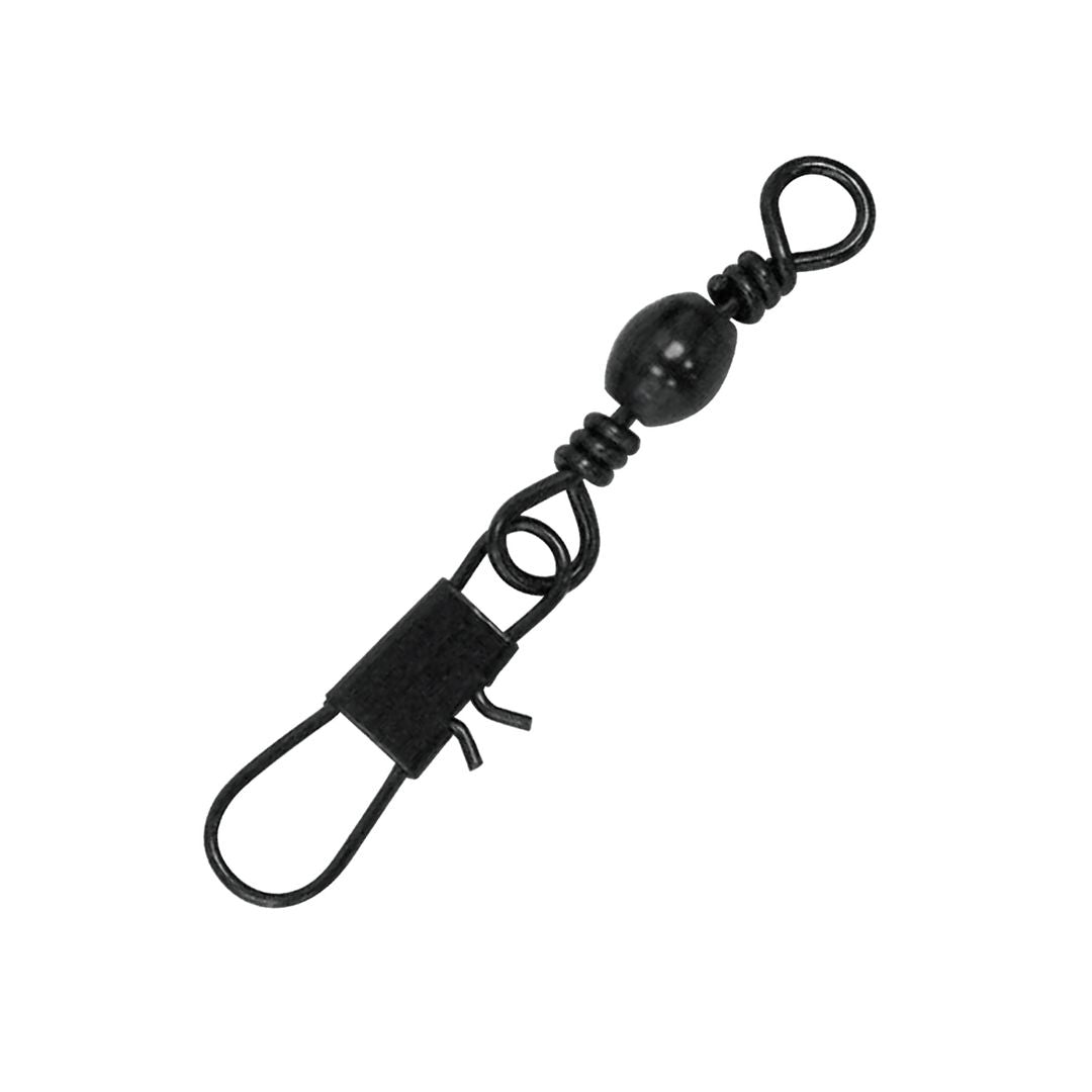 Lazer Sharp Deluxe Barrel Swivel with Interlock Snap, Black, Standard Pack, 10