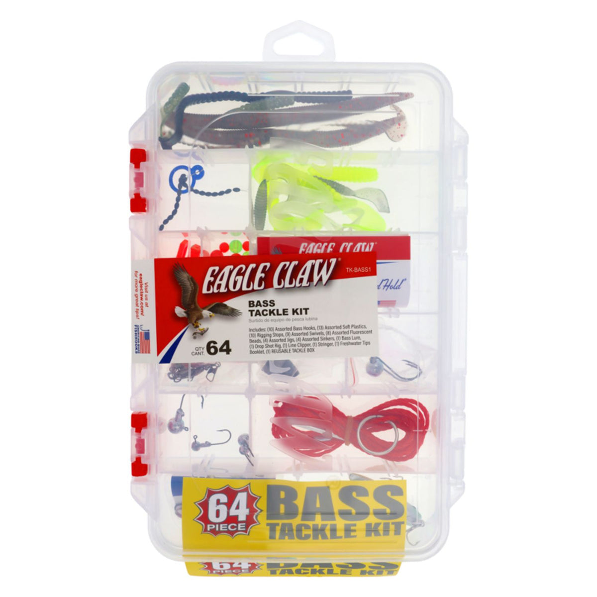 Eagle Claw Bass Tackle Kit Hooks