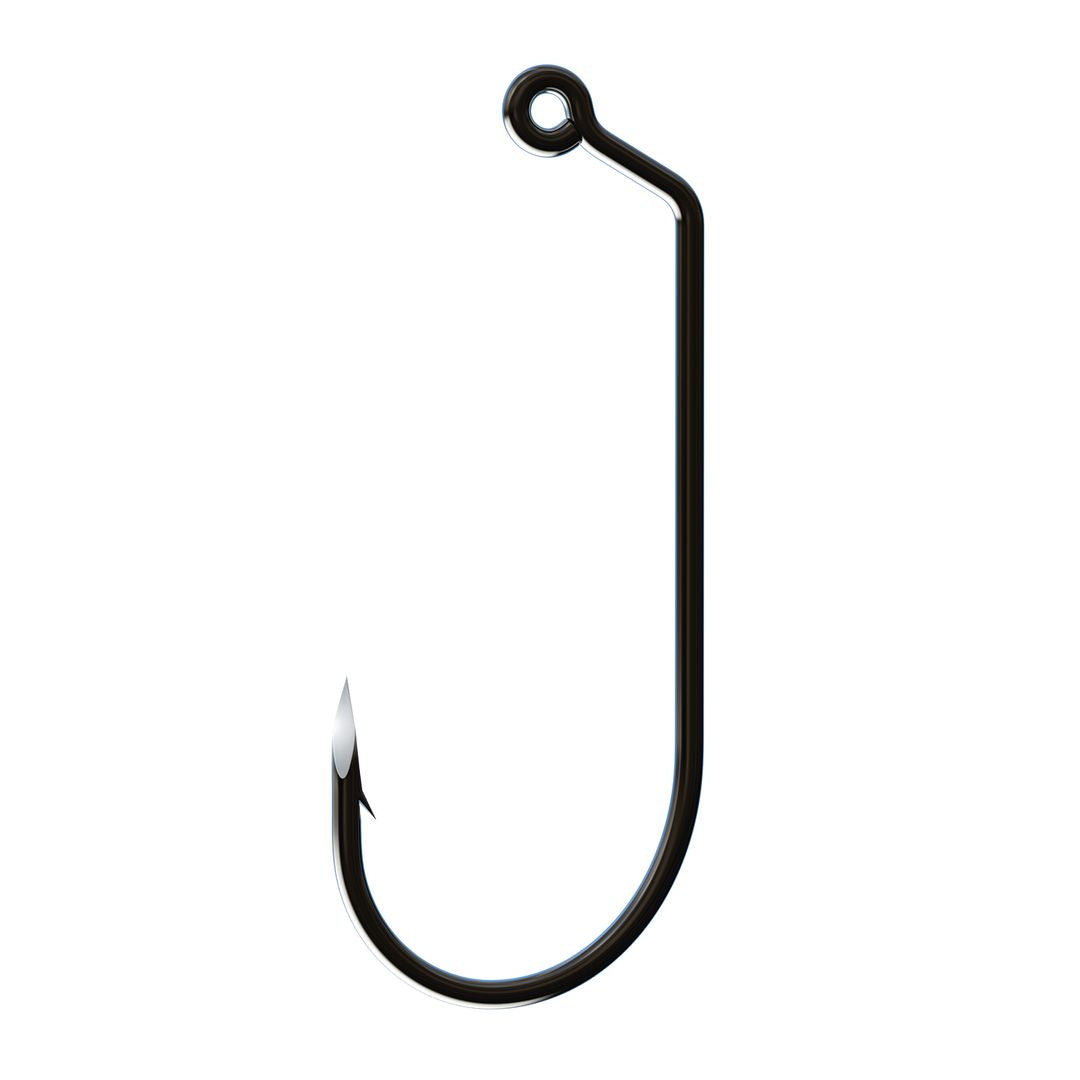 Trokar Flippin' Jig Hook, Side Eye, 60 Degree, Platinum Black, 6/0