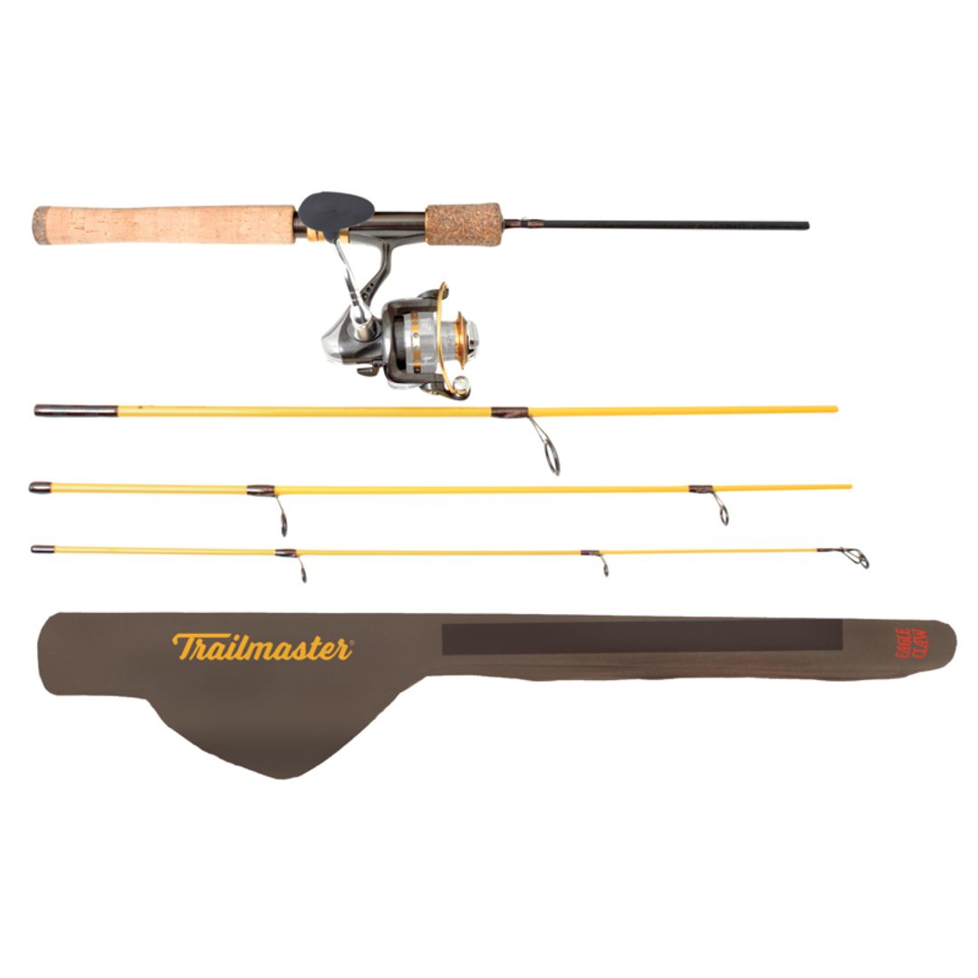 Trailmaster Spinning Combo, 6'6", Medium, 4 Piece with Travel Case